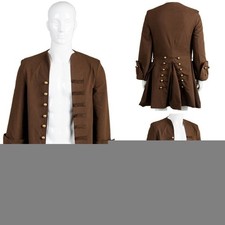 Captain Jack Sparrow Brown Coat Cosplay Costume Jacket Halloween Canival Party