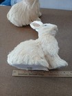 2 White Bristle brush  Easter bunny Rabbits Sitting Spring Decor•Sisal Straw — photo 7