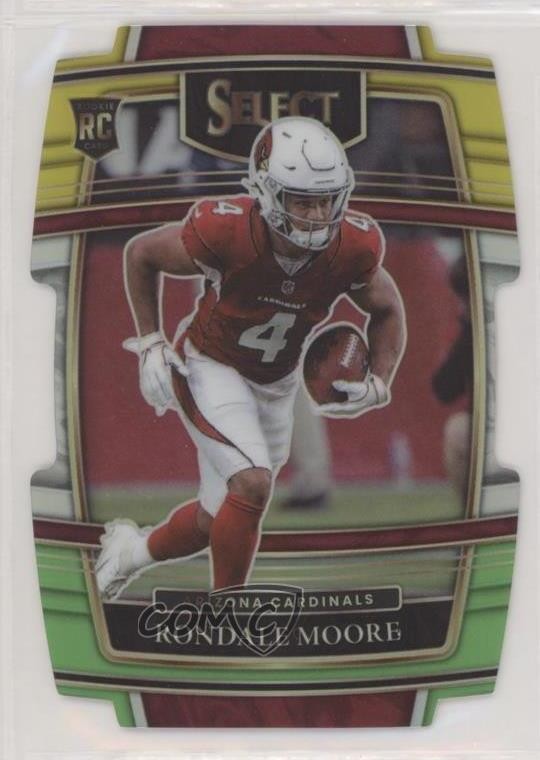 2021 Panini Select Concourse Green & Yellow Prizm Die-Cut Rondale Moore #58 0ms5
