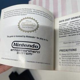 NES CIB Bad Dudes Nintendo Entertainment System Complete Box & Manual Good Cond