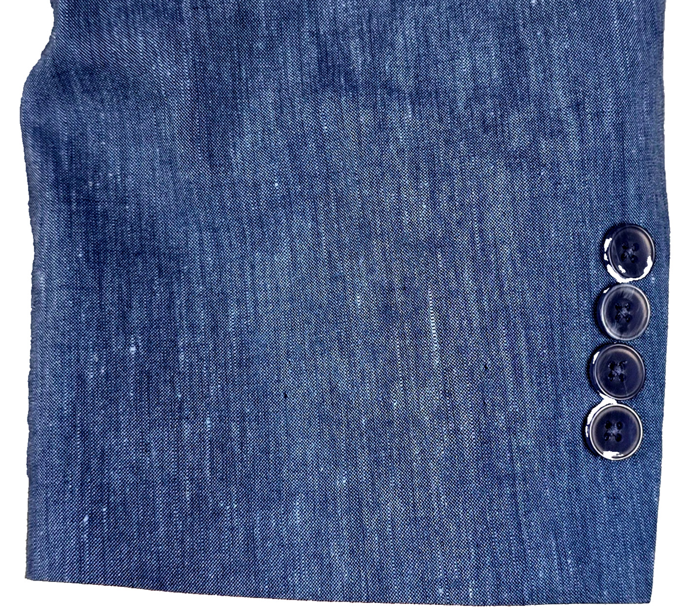 Oak Hill Linen blend Sport Coat Blazer Blue Sharkskin 2XLT 50 - 52 Long