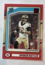 2024-25 Panini Clearly Donruss - Spencer Rattler, Saints RC Red /99