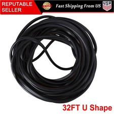 32ft Rubber Sealing U-shaped Trim Strip Car Door Edge Isolation Noise Black