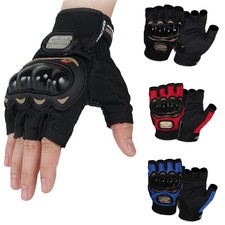 Motorcycle Gloves Fingerless Half Finger for Outdoor Motocross Anti-Slip Gloves