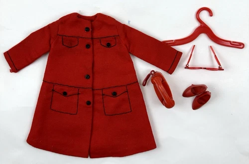 VINTAGE 1960's IDEAL TAMMY DOLL SPRING TOPPER #9062-1 OUTFIT W RED GLASSES PHONE