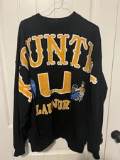 KAPITAL big kountry laundry college sweatshirt oversized Black OS Pre-owned