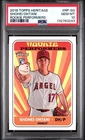 2018 Topps Heritage Baseball Shohei Ohtani Rookie Performers Card #RP-SO PSA 10
