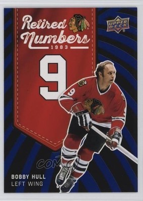 2025-26 Chicago Blackhawks Centennial Windy City Blue 56/65 Bobby Hull HOF 0zp1