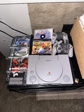 Sony PlayStation PS1 Gray Console Bundle with Games and Controllers Tested