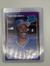 Baseball Tom Gordon 1988 Donruss Rated Rookie KC Royals P 45 Vintage Card. rookie card picture