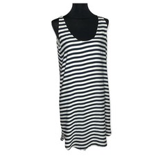 Loft Striped Dress Summer Sleeveless Womens Small Lightweight Navy