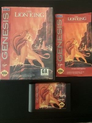 Vintage 1994 Sega Genesis The Lion King Game Complete Disney