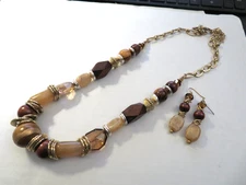 VINTAGE CHICOS NECKLACE/EARRING SET 24-28"