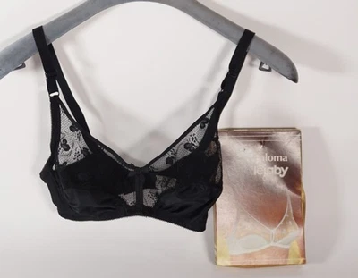 Vintage Lejaby Paloma Paris Soutien-Gorge Femme Noir Gr.70 C Avec OVP - Photo 1/4
