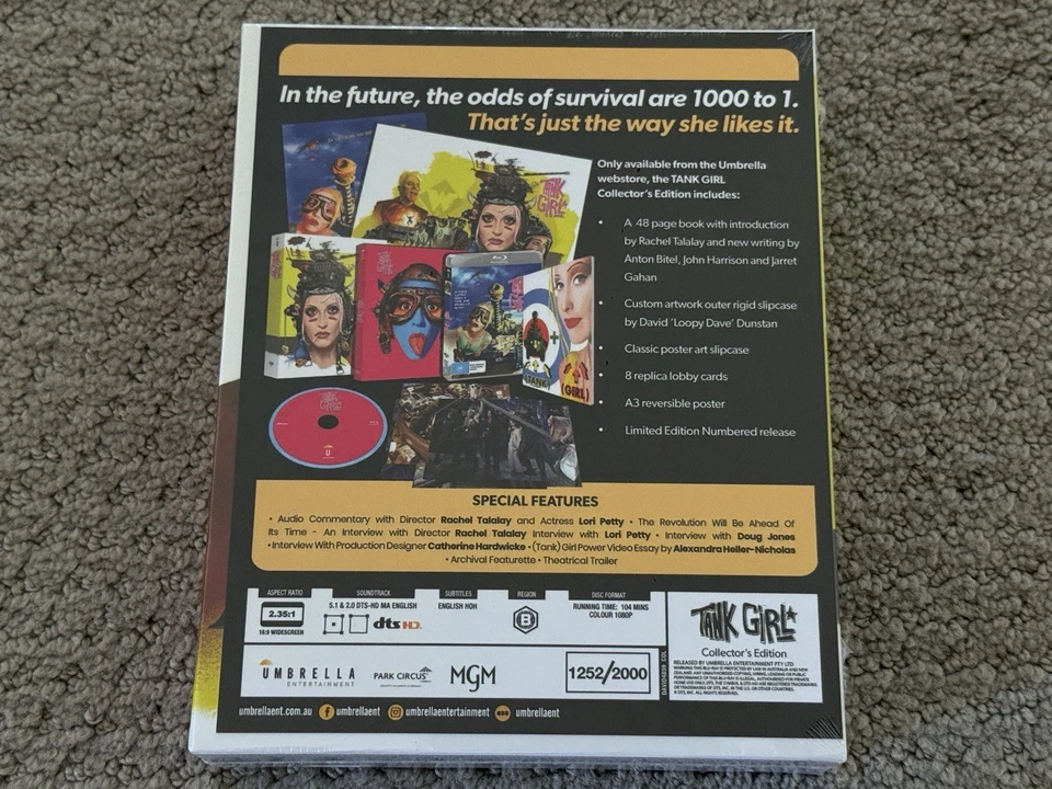 Tank Girl Umbrella Entertainment Limited Edition REGION FREE Blu-Ray Book/Poster - Image 3 of 4