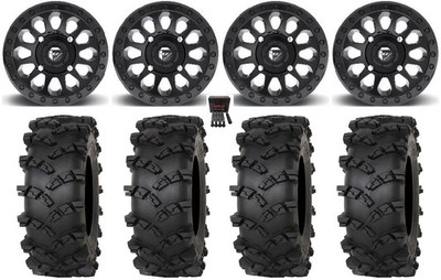 Fuel Vector 14'' Wheels Black 32'' Outlaw M/T Tires Can-Am Commander Maverick