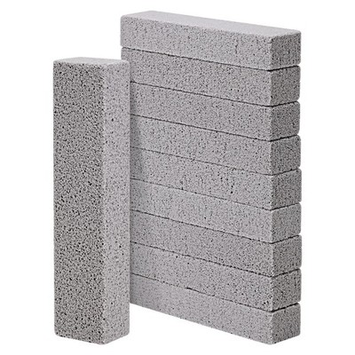 10 Pumice Stones, Toilet Bowl Cleaner Stick, Bathtub, Sink Scrubber, Gray