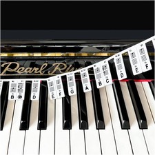 Removable Piano Keyboard Note Labels, Silicone Piano Notes Stickers Guide for Be