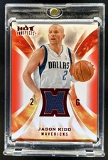 2008-09 Fleer Hot Prospects Jason Kidd Materials Red Jersey #/25 Mavericks