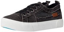 Blowfish Malibu Women's Clay Sneaker, Black Smoked 16oz Canvas, 7.5 M 