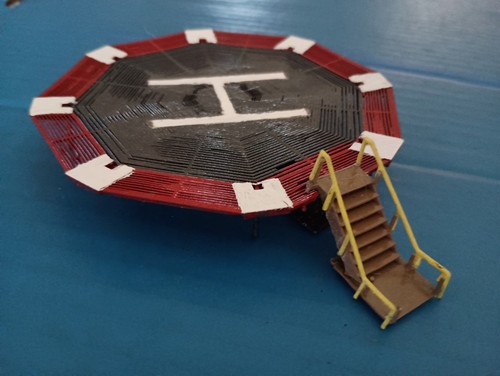 HO SCALE 3-D Printed And Painted Helicopter Landing Pad - Bild 4 von 9