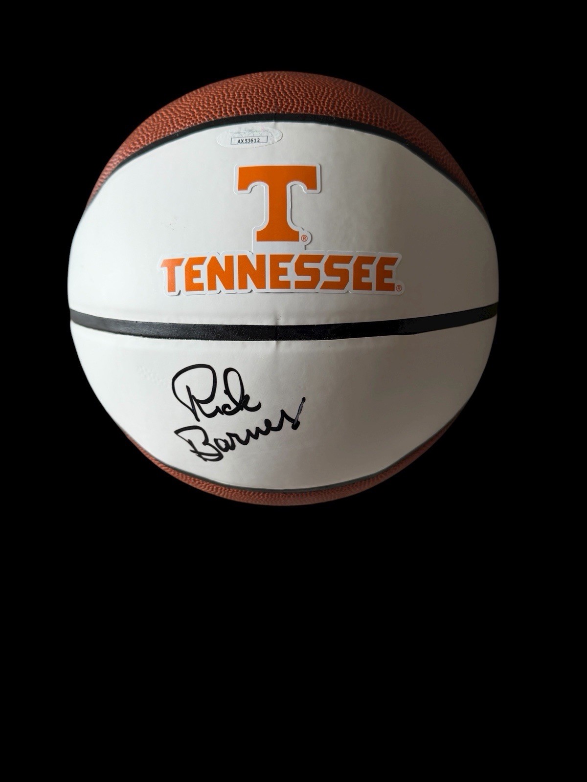 Rick Barnes Autographed Signed Tennessee Volunteers LOGO BASKETBALL HEAD COACH SEC JSA 2 