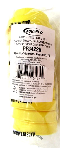 PROFLO PF34225 1-1/2" x 2 Test Cap 2-in-1 --- (Pack of 10) - Picture 1 of 10