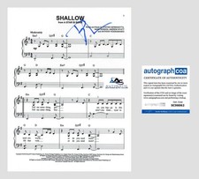 BRADLEY COOPER AUTOGRAPH SIGNED SHALLOW STAR IS BORN SHEET MUSIC ACOA