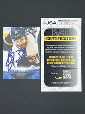 Boone Jenner Signed 2023-24 Upper Deck UD Canvas IP Auto JSA Blue Jackets
