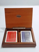 Carte da gioco Dal Negro vintage poker cofanetto in legno box antico sigillate