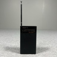 Sony ICF-P26 Portable Pocket AM/FM Radio Built-in Speaker Black Tested