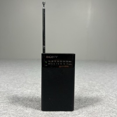 Sony ICF-P26 Portable Pocket AM/FM Radio Built-in Speaker Black Tested
