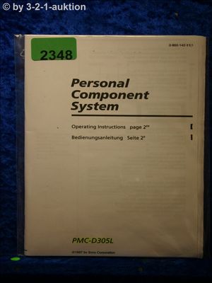 Sony Bedienungsanleitung PMC D305L Component System (#2348)