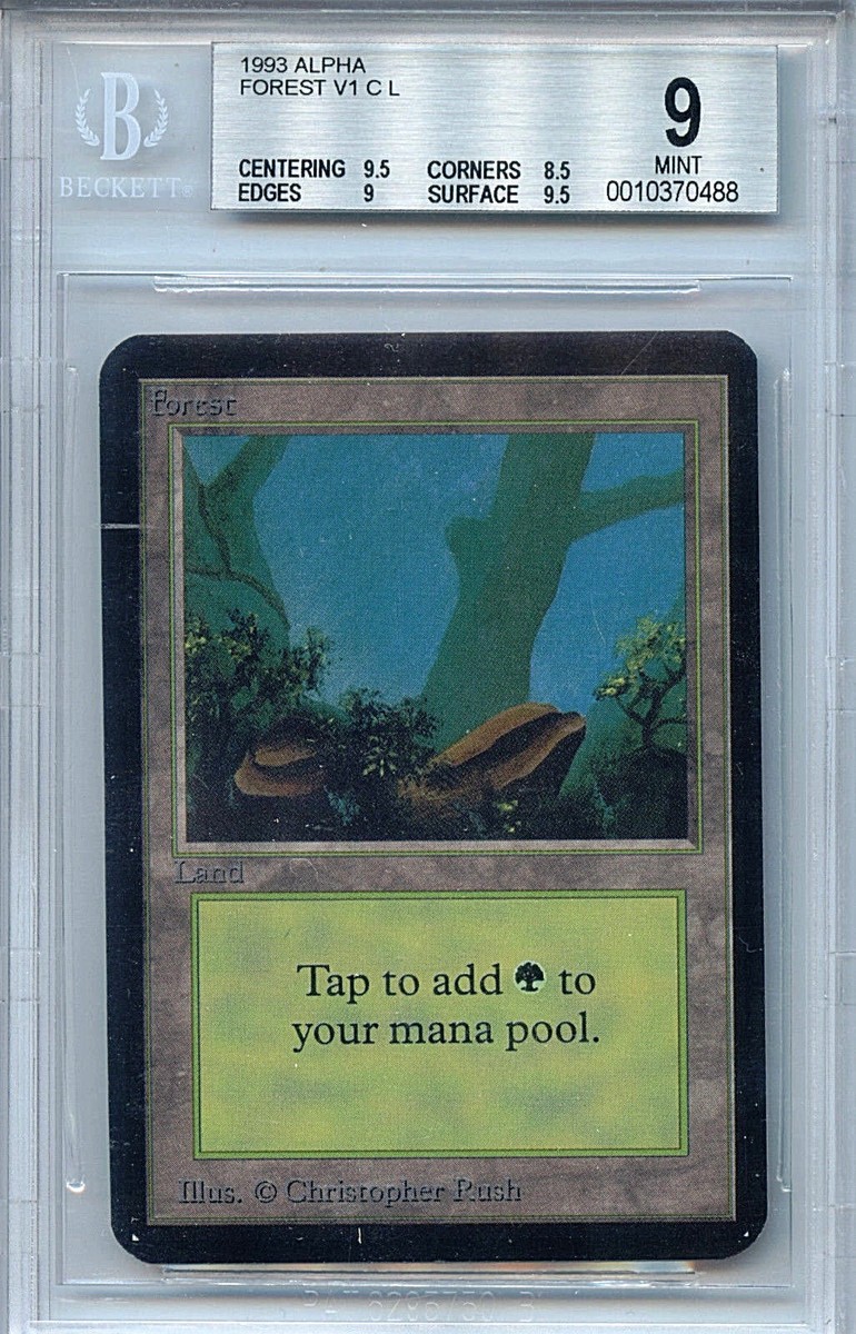MTG Alpha Forest BGS 9.0 (9) Mint Card V1 CL WOTC 0488 | eBay