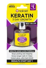 Nail-Aid Keratin 3 Day Growth Nail Treatment Strengthener, Clear, 0.55 Fl Oz