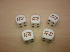 Brown Bear Dice Game with Instructions Tabletop Game Special Engraved 5D6