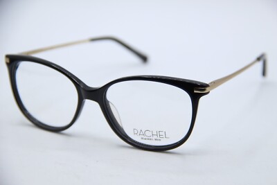 NEW RACHEL ROY WEALTH BLACK GOLD AUTHENTIC DESIGNER EYEGLASSES 51-15