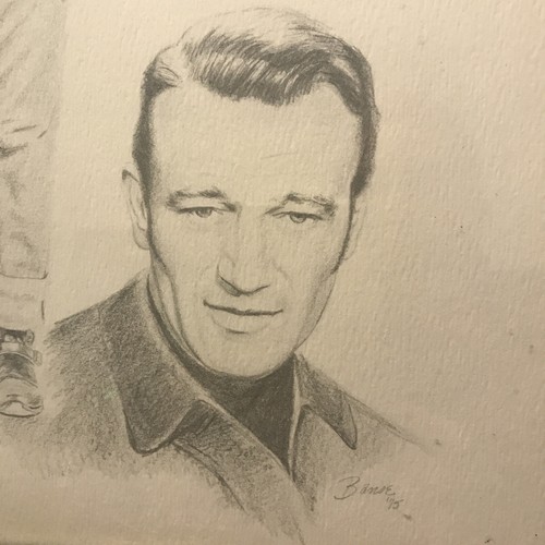 Artwork of John Wayne "The Duke" 1975 by Glen Banse Framed 11”X 14” - Picture 2 of 7