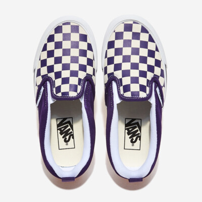 VANS★KNU SLIP CHECKERBOARD★兼用★PURPLE/WHITE VANS Knu Slip VN0009QDZ1N1 US4-10 Slip-On Checkerboard