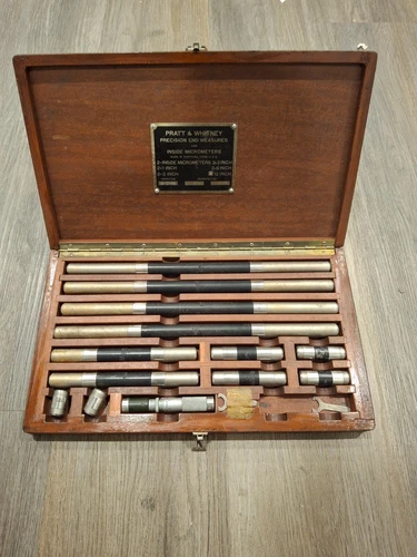 Pratt Whitney End Measures - Inside Micrometer Set - Vintage Inspection Tool