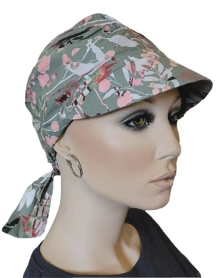Leichte CHEMO Mütze und SONNENBLENDE Schirm Mütze Bandana leicht Sommer ELLY Neu - Bild 1 von 4