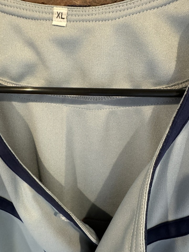 Green Bay Blue Jays Replica jersey Gray button up men size XL eBay