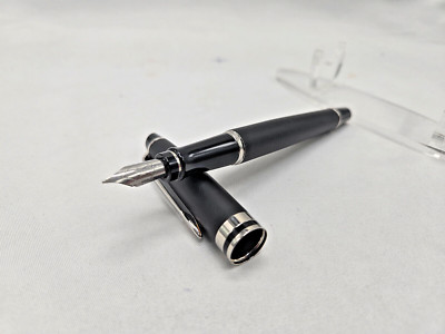 Waterman Expert III Fountain Pen Matte Black Chrome Trims Fine Nib+converter