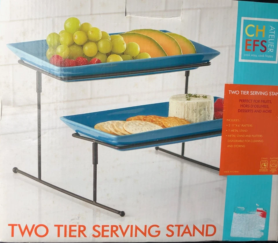 Chefs Two Tier Serving Tray - Image 2 of 2