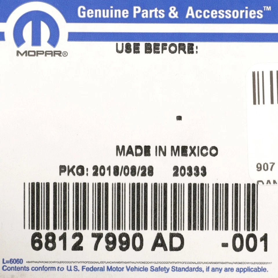 12-20 GRAND CARAVAN TOWN & COUNTRY ABS SENSOR FRENO ANTIBLOQUEO MOPAR 68127990AD Foto 2 de 2