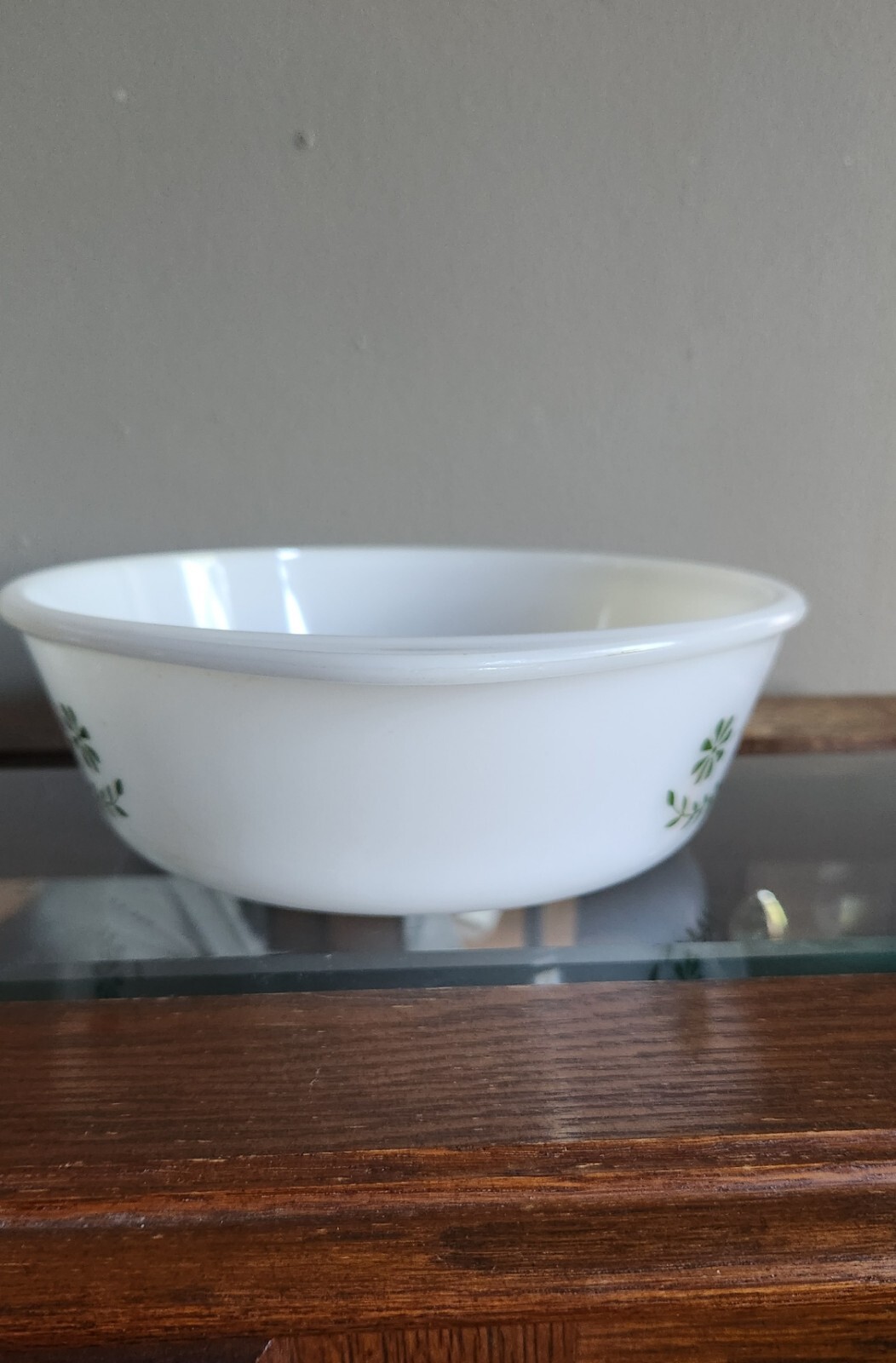 Oven Were 514 Casserole Dish With Lid Green Flowers & Leaves 10"×8¾"