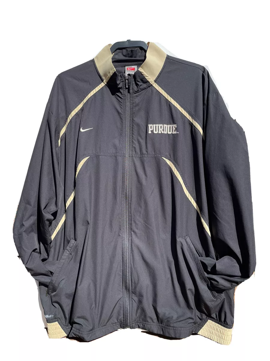Purdue Niki FIT STORM XL Jacket Mens Black Gold Full Zip Golf Windbreaker