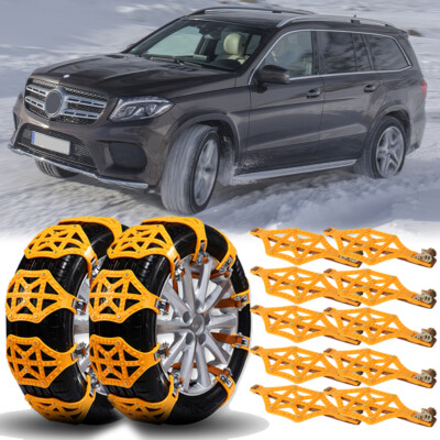 10X For Mercedes Benz GLE GLB GLS Car Snow Antislip Tire Chains Winter Emergency