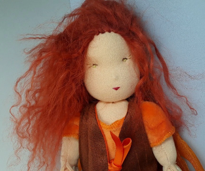 Kathy Kruse Tweela Doll Magic Cabin Fairy Autumn Cloth Jointed Red Hair 2019 12" - Image 2 of 4