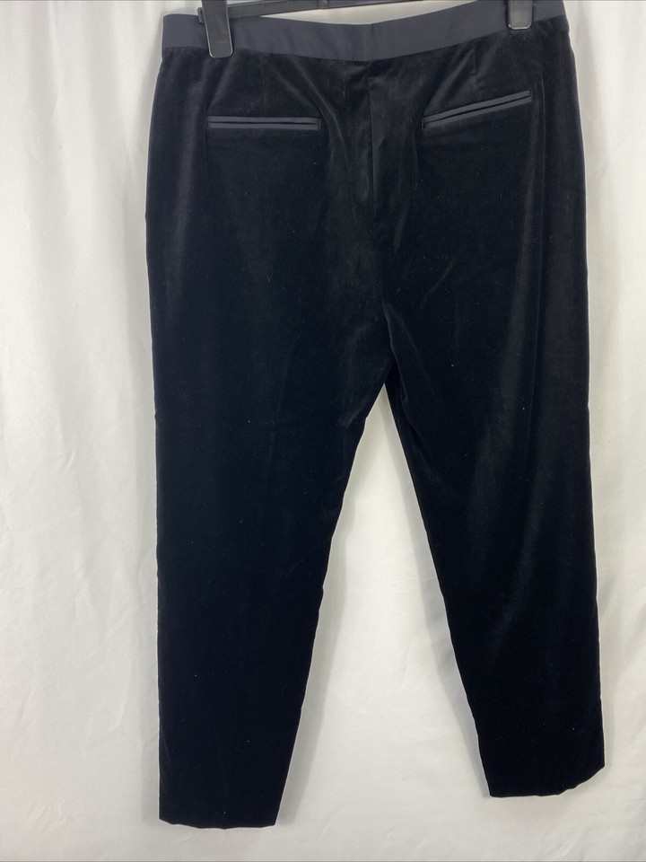 BNWT Marks & Spencer Black Velvet Trousers UK 14 eBay